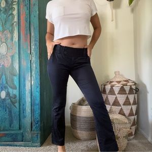 Gold studio blue navy pants mid rise waist